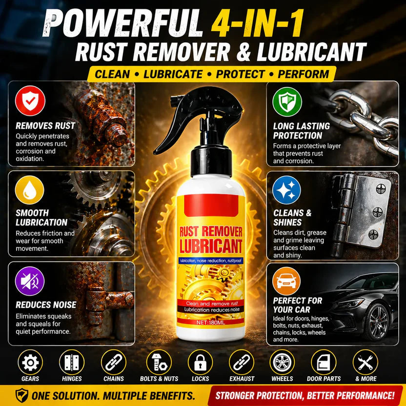 Rust Remover  Spray for Car & Bike (Pack of 2)| Multi-Purpose Rust Cleaner Spray for Metal Surfaces Instant Rust-Off & Protect Formula